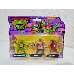 Teenage Mutant Ninja Turtles Mutant Mayhem Michelangelo BeBop Splinter Figure